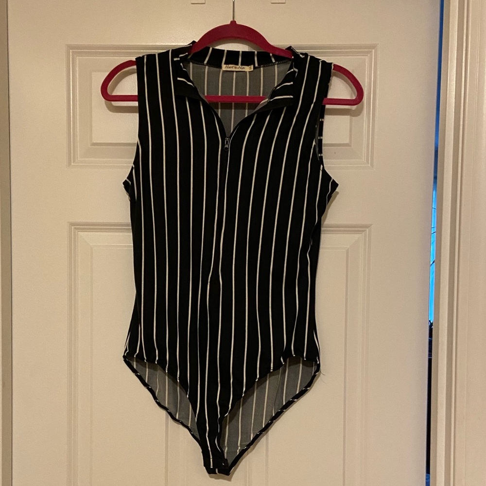Black and white bodysuit